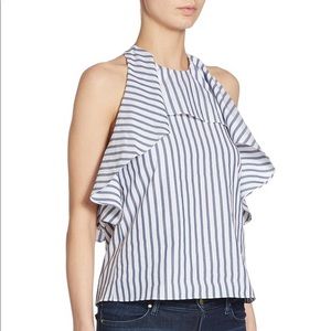 Alice + Olivia striped halter shirt